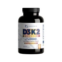 D3K2 Forbedret med kalsium & BioPerine® - 5000 IU vitamin D3 + 100 mg vitamin K2 MK-7 - En gang daglig formel, 60 kapsler