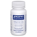 Pure innkapslinger vitamin D3 25 mcg (1 000 IU) - Supplement til støtte bein, ledd, bryst, hjerte, kolon og immun helse - med Premium vitamin D - 60 kapsler