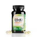 HealthA2Z® Vitamin D3 (5 000 IU) + K2 (MK-7) laget med virgin kokosolje (Naturlig MCT) - 90 Softgels (Pack of 1) - Hjelper kalsiumabsorpsjon for bein, tenner, Mood & Immune Health