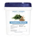 Smart og enkel vitamin E Pellets | Hestetilskudd Pellets | Vitamin E for hester | Immunstøtte | Pellet skjema for enkel fôring | 112 serveringer | 3,7 LB Bucket