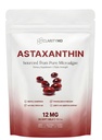 Astaxanthin 12 mg Antioksidanter Supplement – Naturlig mikroalgaekilde – Lipid-basert Softgel for forbedret absorpsjon – Kognitiv, Visjon & felles støtte – 30 Softgels (pakke med 1)