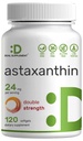 DEAL Supplerende Astaxanthin 24mg Per Serving (12mg Per Cap), 120 Softgels – Double Strength Microalgae – Antioksidant Kosttilskudd for hud, øyne, ledd og immun støtte – Ikke-GMO