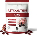 Astaxanthin 12mg, 120 Softgels, naturlig mikroalgaekilde, ikke-GMO Glutenfri, 4 måneders forsyning