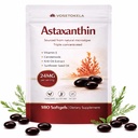 Astaxanthin Supplements, Astaxanthin Antioksidant Kapsler, 180 Softgels, 24 mg Hver, 6 måneders Supply, fra Microalgae, Glutenfri, Ikke-GMO, støtter en sunn, balansert livsstil