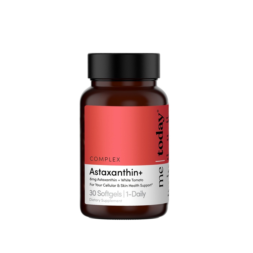 meg i dag Kompleks Astaxanthin + 8mg Supplement - Kraftig Antioksidant Støtte Softgels - Naturlig Hud Helse & Cellular Wellness Kompleks med hvit tomato ekstrakt - 30 Services
