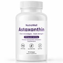 Nutrawell Astaxanthin - Daglig Antioksidant velvære Supplement med naturlig kildet Astaxanthin ren formel for aktiv voksen livsstil lett å ta kapsler - 90 Softgels (1)