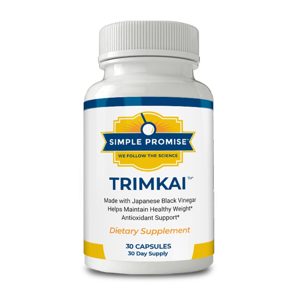 Enkel løfte TrimKai - japansk svart vinylkapsler for metastatisk støtte - med Astaxanthin 12 mg, Seaweed & Black Pepper ekstrakt - Plantebasert formel - 30 Kapsler