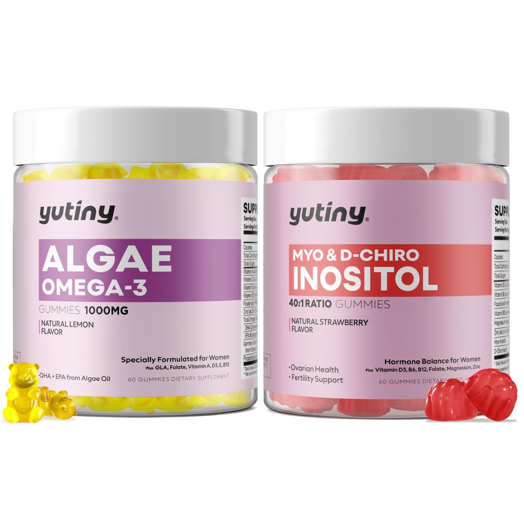 Myo-Inositol & D-Chiro Inositol Vegan Omega 3 Gummier for kvinner