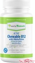 Effekt av naturals aktiv Chewable Methylated B12 med L-Metyl Folate Supplement for kvinner og menn, Cherry Flavor, 60 tabletter