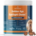 NOVEHA Eye Supplement for hunder (90 Chews)- Visjon Støtte med Lutein + Vitamin C & Astaxanthin Antioksidanter - Hundevitaminer for øyne + Fish Oil for Omega 3 EPA - laget i USA