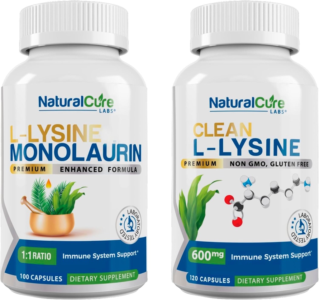 Naturlig Cure Labs Bundle: L-Lysine + Monolaurin + Clean L-Lysine
