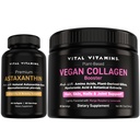 Vitaminer Astaxanthin + Vegansk collagen Booster pulver