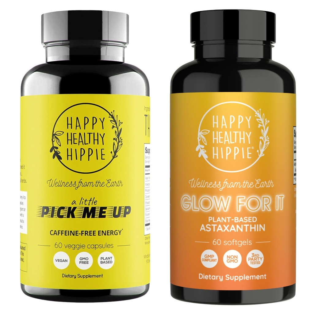 Lykkelig sunn Hippie Glow for det Astaxanthin Supplement og litt plukke meg opp naturlig energi piller