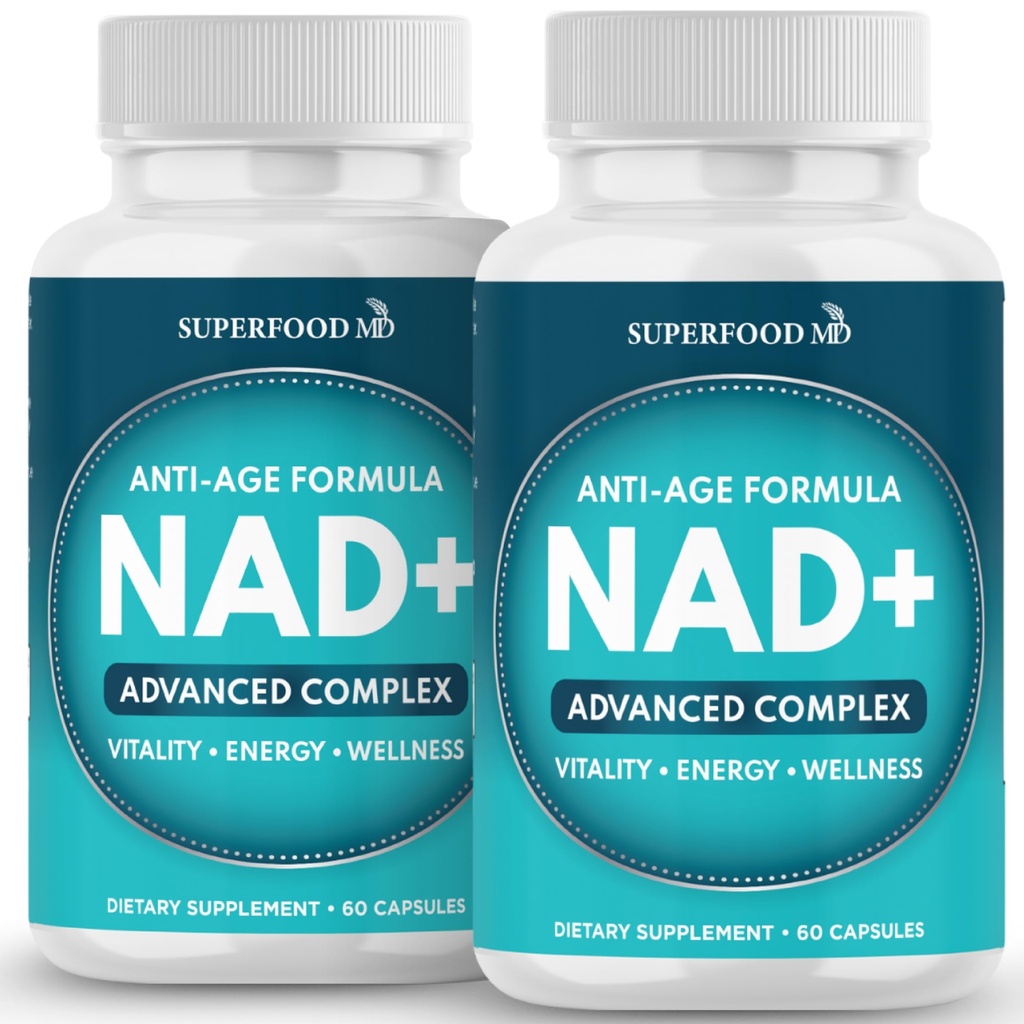NAD + Supplement Liposomal + Resveratrol for kvinner & menn, Astaxanthin, CoQ10, Alpha Lipoic Acid, Grønn Te - 120 Antall