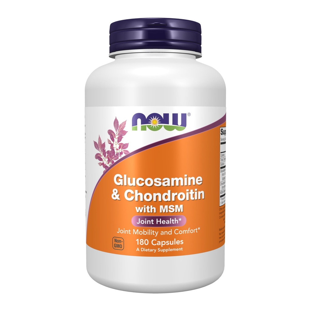 NU Mattilskudd, Glukosamin og Chondroitin med MSM, felles helse, mobilitet og komfort*, 180 Veg Kapsler