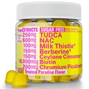 Sukkerfrie Gummies Gummies med kromi Picolinat TUDCA NAC Organic Ceylon Cinnamon Melk Thistle Berberine | Kapsler pulvertilskudd Alt | Bile Salts N-Acetyl-L-Cysteine Biotin N-Acetylcysteine