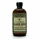 BLACK SEED OIL - 16 oz glassflaske. 100% ren og kaldpresset. Ufiltrert, ufortynnet, rå. NON-GMO & Vegan Nigella Sativa (Black Cumin). Heksan og konserveringsmidler gratis. Mørk & potent