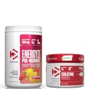 Bundle av Dymatize Energyze pre trening pulver og kreatinmonohydrat Combo for trening og gjenoppretting