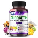 Quercetin Supplement med Bromelain, vitamin C og sink, Nattokinase, NAC, Elderberry, Elderberry | 8 i 1 Ultra Antioksidant Kompleks for immun helse | 150 kapsler