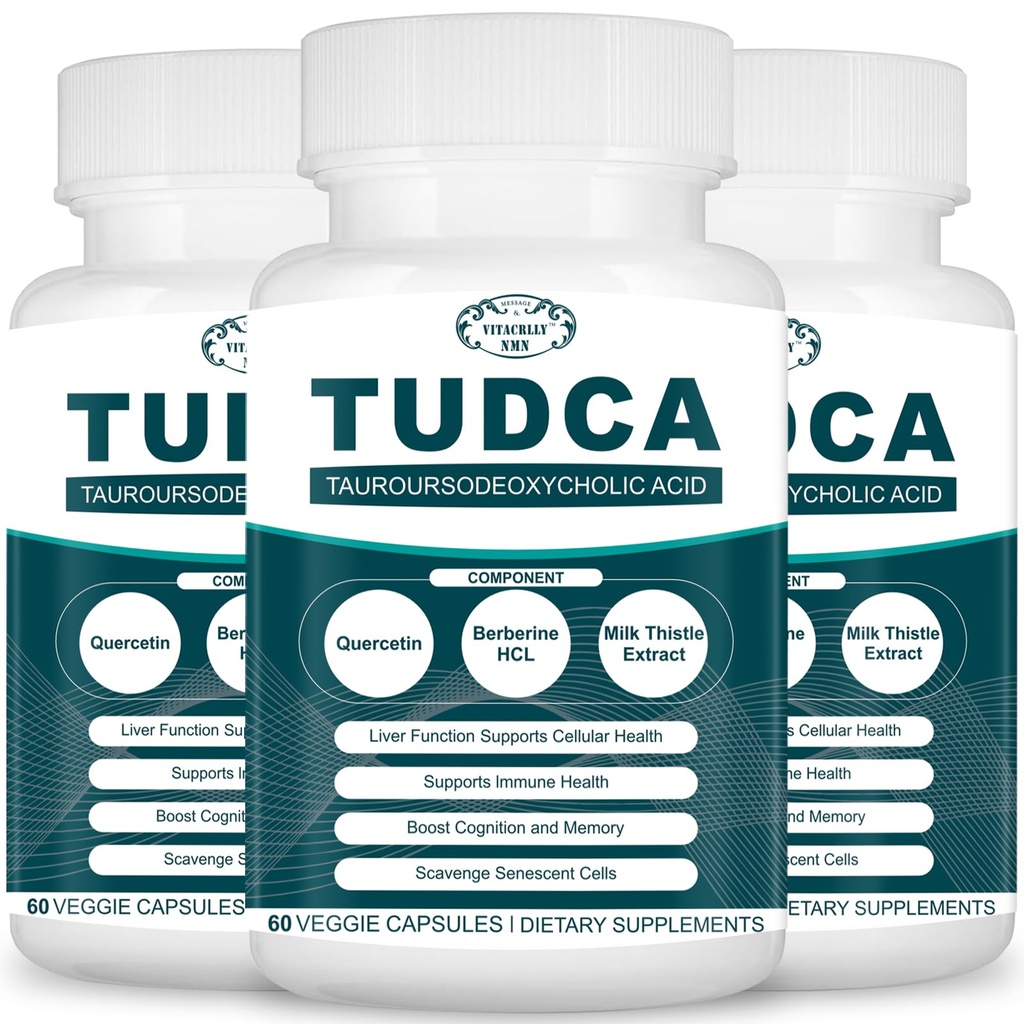 2200MG TUDCA Liver Supplements - Bile salter Supplementskompleks for Liver Detox & Cleanse, Gallblader Cleanse, Digestive Helse 180 Kapsler