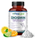 FineLand Diosmin & Hesperidin Complex, Premium Advanced Formula, 1000 mg, Blodstrøm og sirkulasjonsstøtte, 120 kapsler, 100% vegan, Alt naturlig