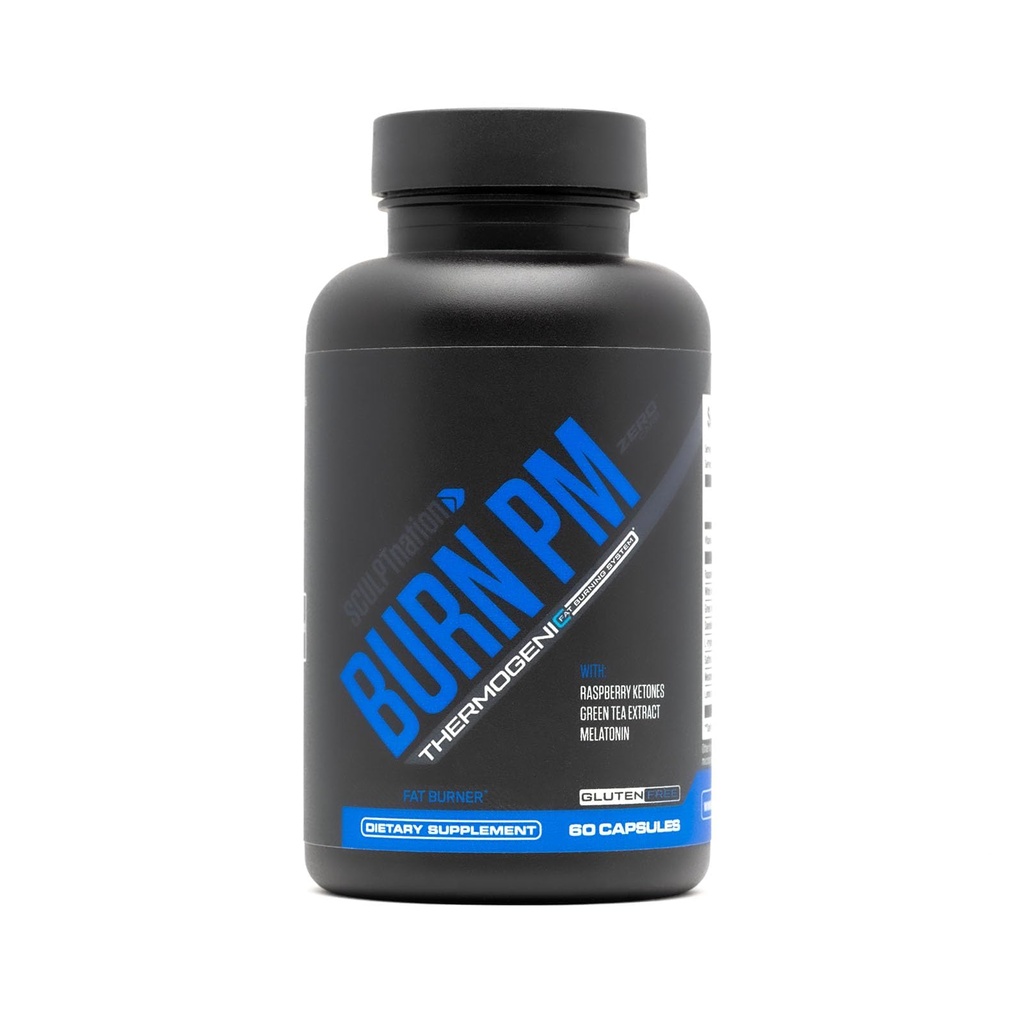 Sculpt Nation by V Shred Burn PM - nattetid fettforbrenner - Appetitt Suppliant og vekttap støtte - bringebær ketoner, grønn kaffebønne ekstrakt, melatonin - 60 Glutenfri kapsler