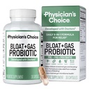 Legens CHOICE Bloat & Gas Probiotic 5-i-1 Proaktiv støtte + Daglig relief - Digestion & Gut Helse- Herbals, Digestive Enzymer, Post & Prebiotika - Gass lindring for voksne - kvinner og menn - 30ct