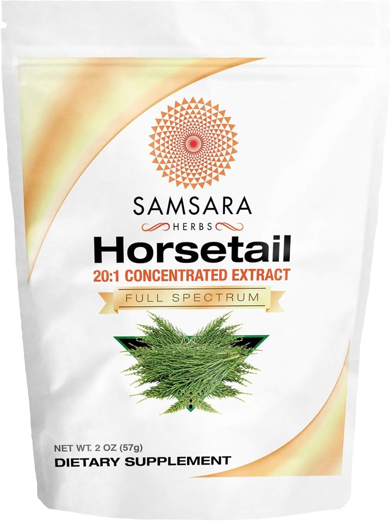 Samsara Urter Hestehale pulver (2oz/57g) - 20:1 Konsentrert ekstrakt