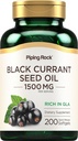 Piping Rock Black Currant Seed Oil Softgel Capsules | | | 200 greve | med Gamma Linolenic Acid (GLA) | Ikke-GMO, Glutenfri Supplement