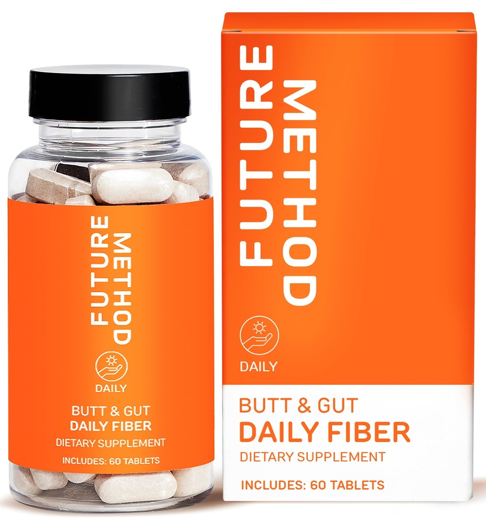 FUTURE metode Fiber Supplement, Acacia og Psyllium Husk Fiber Piller for digestion (60ct)