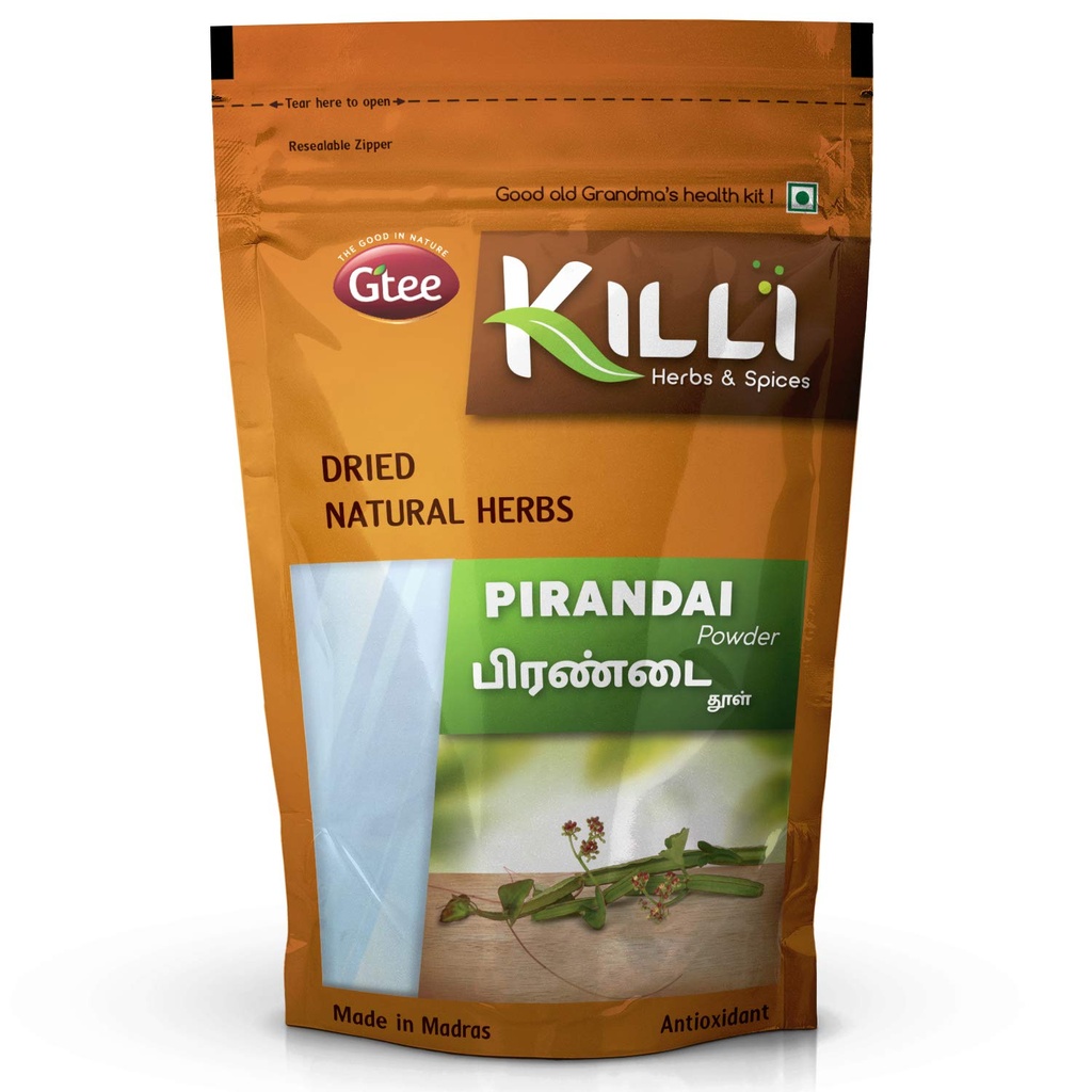 KILLI Pirandai | Hadjod | Veld Grape | Cissus quadragularis | Nalleru pulver, 100g