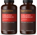 Elementer - Chelatert Magnesium, 240 tabletter, 270 mg per servering, som magnesiumglycinat Chelat, Vegan (pakning med 2)