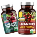 Nummer 1 Ernæring N1N Premium D-Mannose med Cranberry & Hibiscus [1350mg], 120 kapsler og Uric Acid støtte med 14 Potent urter, 60 kapsler, 2 pakke Bundle