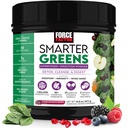 Force Factor Smartere Grønn Superfoods pulver til støtte digestion, Gut helse, Bleating, Grønn pulver med probiotika, Prebiotika, Digestive Enzymer, & Adaptogens, Pomegranate Berry, 30 Services