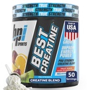 BPI Sports Best Kreatin - Kreatin Monohydrat pulver for menn og kvinner, Himalayan Salt - Styrke, Pump, Endurance, Muskelvekst, Muskelutvikling - No Bloat – Fruit Punch – 50 porsjoner – 10,58 oz