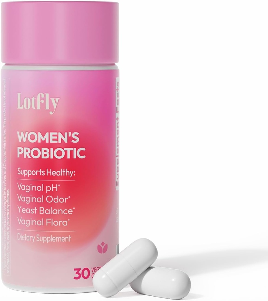 Vaginal probiotika for kvinner 100 milliarder CFU med tranebærekstrakt for pH-balanse og UTI-støtte, pluss prebiotika og Lactobacillus, trippel handling for Vaginal, urin og gut helse, 30 kapsler