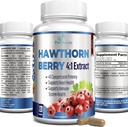 Hawthorn Berry 4:1 Ekstrakt (120 kapsler) Immunsystem Støtte, Super Antioksidant, Hawthorn Berry Kapsler Konsentrert fra 2660mg Berries