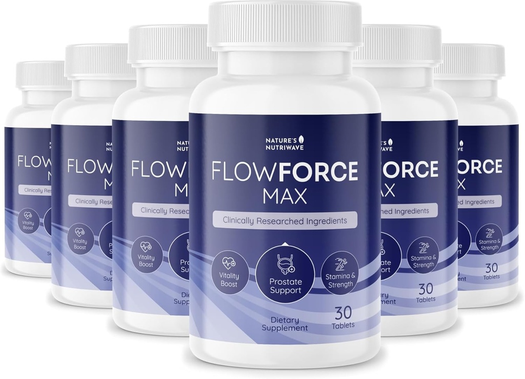 FlowForceMax Herbal støtte Supplement - Naturlig plantebasert formel med såld Palmetto ekstrakt | 30 Chewable tabletter, 6 måneders forsyning, laget i USA