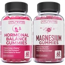 Hormonal Balance & Magnesium Gummies For Muscle Cramps, PMS Gummies Alleviate Bloating & Mood Swings, Magnesium bidrar til å hindre Kramper og fremmer muskelgjenvinning - 60 Vegan Gummies Per Flaske