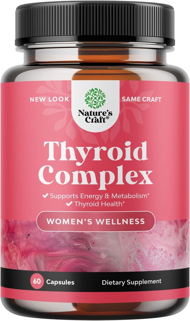 Avansert Thyroid støtte for kvinner med Ashwagandha - Adaptogen Thyroid Supplement med L Tyrosin Rhodiola og Astragalus Root - Ikke-GMO Balancing Herbal Thyroid Energi Kvinners Helse Supplement