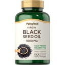 Piping Rock Black Seed Oil Softgel Kapsler | 1000mg | 120 piller | kaldt presset kosttilskudd | Nigela Sativa | løsningsmiddel gratis, ikke-GMO, Glutenfri
