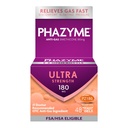Phazyme Gass Relief, Ultra Styrke Gass og Bloating Relief for voksne, 180 mg Simetikon Fast Gels, 48 greve
