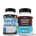 BioSchwartz 15 dagers rensing for Colon og Gut Health Plus Hydrolysert Collage Peptid Capsules (45 dagers forsyning)