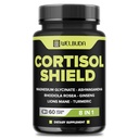 8in1 Cortisol Shield - Ashwagandha and Magnesium, Rhodiola Rosea, Lions Mane, Gingsen og 3 Mer - Avslappning og hvilende natt støtte & Mood Balance - 60 Count
