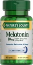 Naturens Bounty Melatonin, 100% narkotikafri søvnhjelp, kosttilskudd, 10 mg, 60 teller