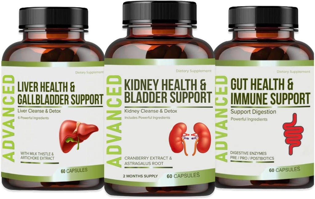 Nyre Cleanse Detox & Reparasjon og bladder Støtte-Neural Support Supplement for Nyre gjenoppretting med Chanca Piedra, Cranberry, Juniper Berries for Nyre Detox og Bladder Health.60 dagers forsyning