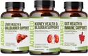 Nyre Cleanse Detox & Reparasjon og bladder Støtte-Neural Support Supplement for Nyre gjenoppretting med Chanca Piedra, Cranberry, Juniper Berries for Nyre Detox og Bladder Health.60 dagers forsyning