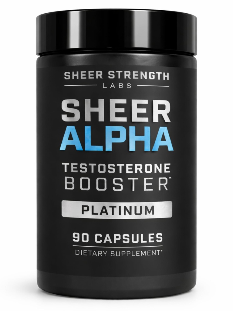 Skjær styrke Labs Testosteron Booster T-Booster for menn - klinisk støttet dose, sterkeste formel - laget i USA - Premium blanding av Fadogia Agrestis Tongkat Ali og Shilajit. 30 serveringer