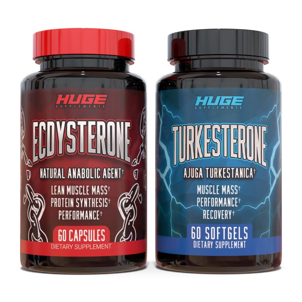 Store kosttilskudd Turkesteron & Ecdysteron Stack, Bygg muskler og styrke, Forbedret absorpsjon teknologi (60 Serveringer)