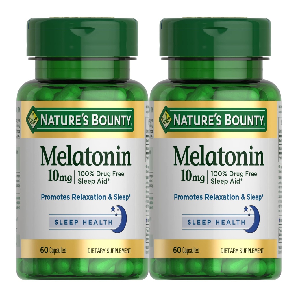 Melatonin ved Naturens Bounty, 60 greve (Pack of 2)
